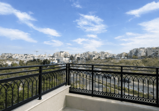 מעקה דגם אתני מבית טרלידור, מבט חזיתי על המעקה